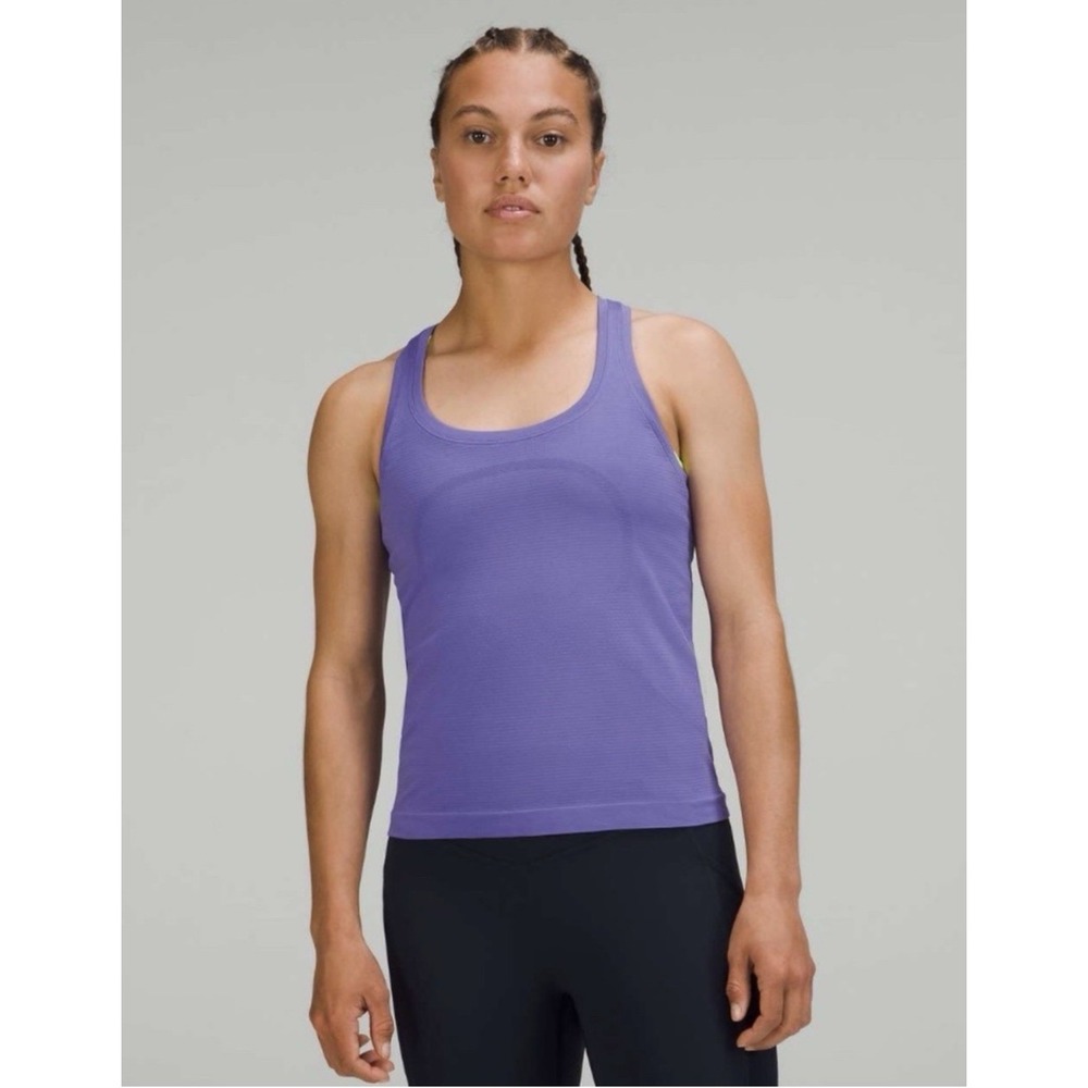 Lululemon Swiftly Tech Racerback Tank 4? Purple Athletic Yoga Workout Gym Top